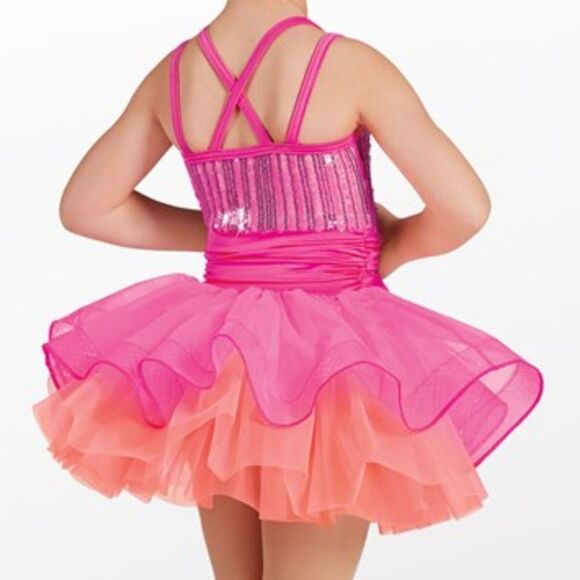 Weissman Showtime 12473 At The Zoo Sequin Stripe Tonal Layered Tutu Dress SC - Picture 2 of 9